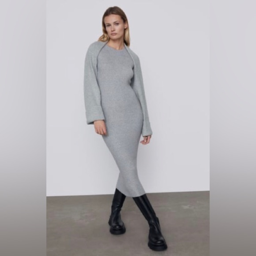 NWOT Zara Knit Midi Dress